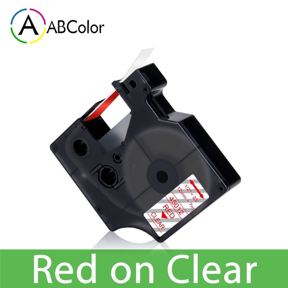 Ruban d'étiquettes pour Dymo D1 45013450134501812mm ruban d'étiquettes pour étiqueteurs étiqueteurs étiqueteurs étiqueteurs pop 160280 Type on Clear 12mm