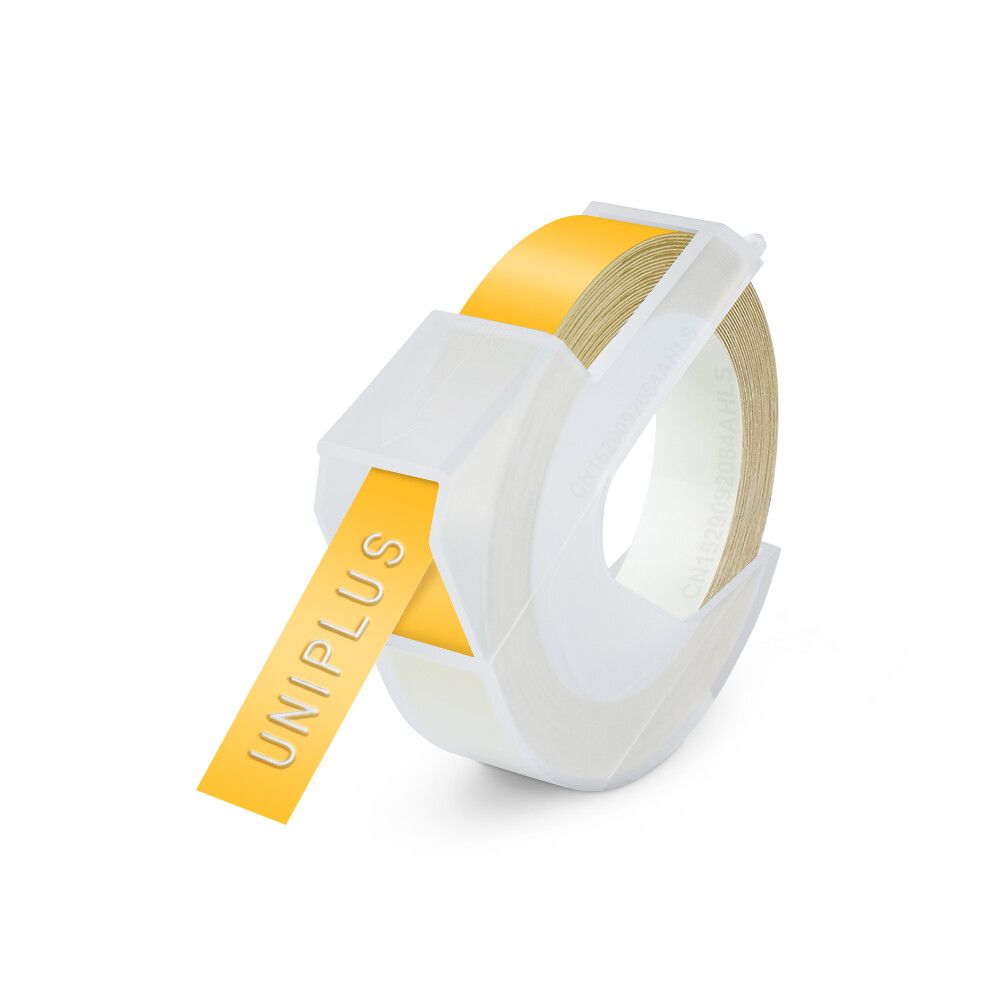 Ruban de gaufrage 3D pour étiqueteuse étiquette en plastique autocollant compatible avec Dymo Vopewriter Motex E101 B90 9mm 12965 1610 1540 1880 Type