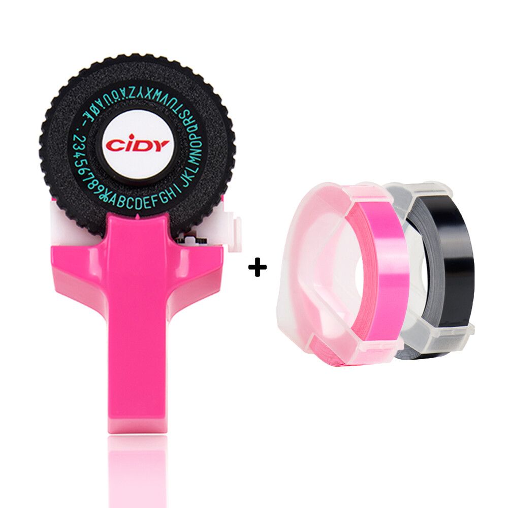 Yance Etiqueteuse manuelle pour MOalerE101 bricolage imprimante d'étiquettes avec ruban adhésif de 9mm pour étiqueteuse à gaufrer Dymo Type label printer