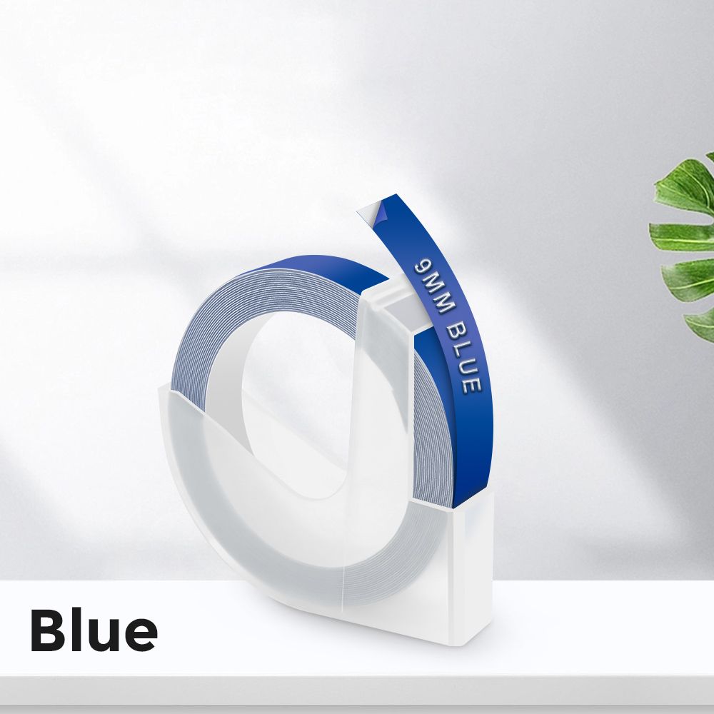 Vixic d'étiquettes en plastique pour imprimante Dymo étiqueteuse bandes de gaufrage 3D compatible avec Dymo 12965 étiqueteuse Omega 9mm 1PC Type Yellow 9mm - vue 4