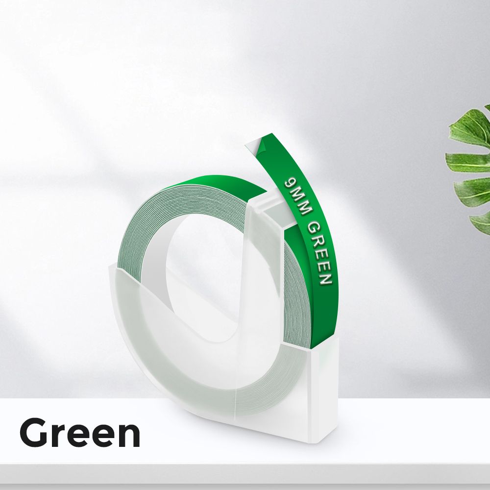 Vixic d'étiquettes en plastique pour imprimante Dymo étiqueteuse bandes de gaufrage 3D compatible avec Dymo 12965 étiqueteuse Omega 9mm 1PC Type Yellow 9mm - vue 7