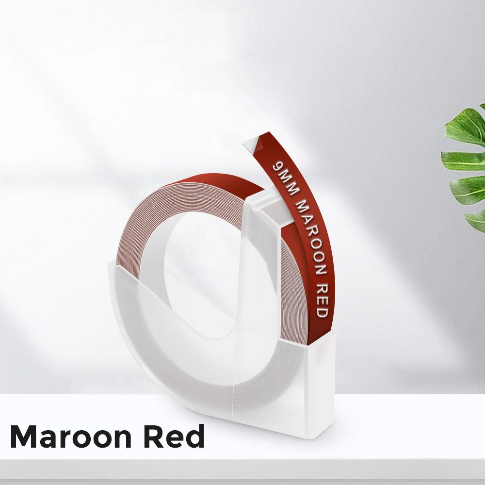 Vixic d'étiquettes en plastique pour imprimante Dymo étiqueteuse bandes de gaufrage 3D compatible avec Dymo 12965 étiqueteuse Omega 9mm 1PC Type Yellow 9mm - vue 5