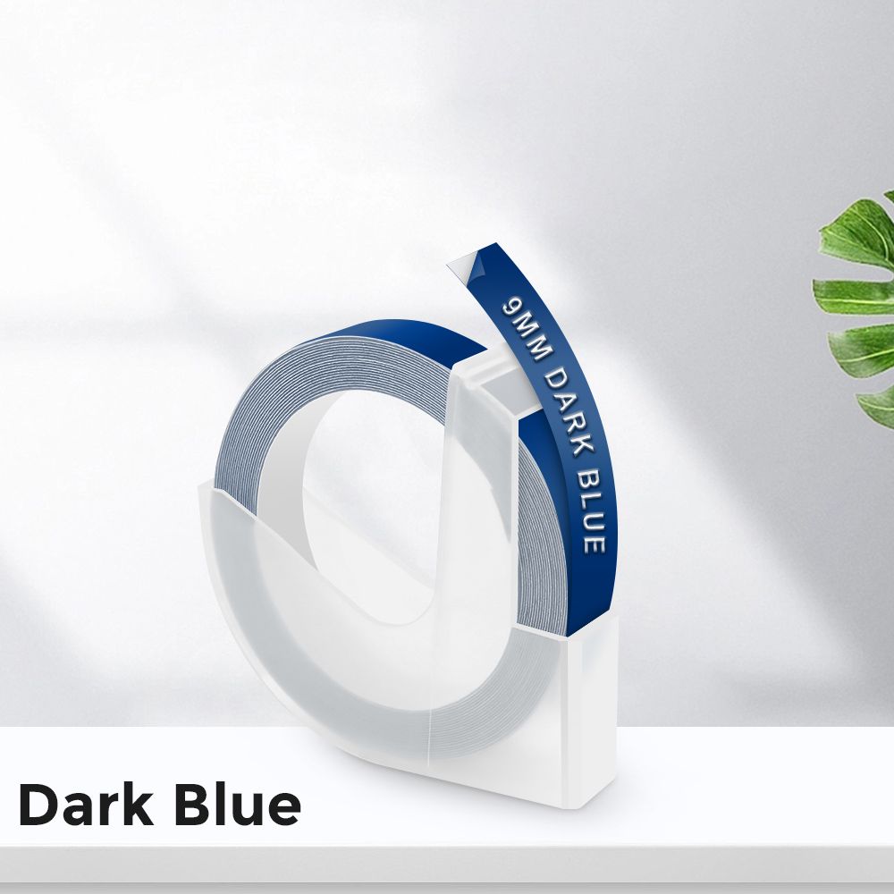 Vixic d'étiquettes en plastique pour imprimante Dymo étiqueteuse bandes de gaufrage 3D compatible avec Dymo 12965 étiqueteuse Omega 9mm 1PC Type Yellow 9mm - vue 2