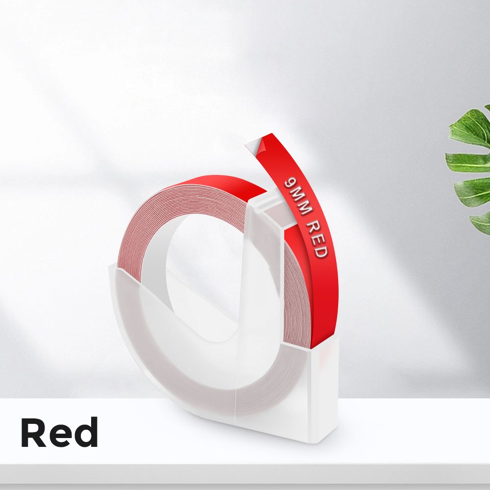 Vixic d'étiquettes en plastique pour imprimante Dymo étiqueteuse bandes de gaufrage 3D compatible avec Dymo 12965 étiqueteuse Omega 9mm 1PC Type Yellow 9mm - vue 8