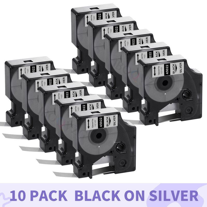 IBOQVZG Étiqueteuse pour Dymo D1 Label Manager Rubans 10PK 12mm 45010 45013 45018 45022 45021 LM 160 Type 10PK on 24mm - vue 2