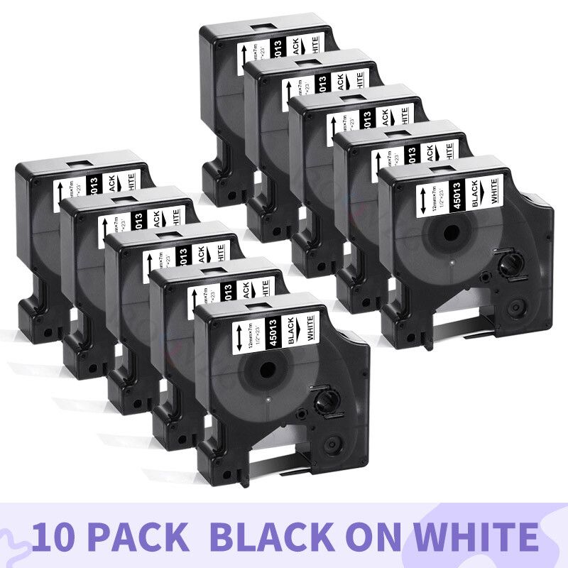 IBOQVZG Étiqueteuse pour Dymo D1 Label Manager Rubans 10PK 12mm 45010 45013 45018 45022 45021 LM 160 Type 10PK on 19mm - vue 2