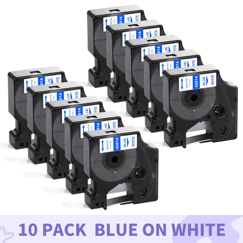 IBOQVZG Étiqueteuse pour Dymo D1 Label Manager Rubans 10PK 12mm 45010 45013 45018 45022 45021 LM 160 Type 10PK on 19mm - vue 3