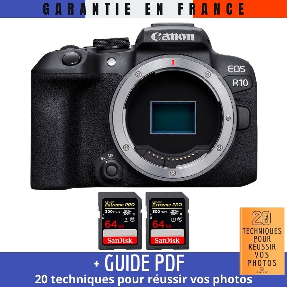Canon EOS R10 + 2 SanDisk Extreme PRO UHS II SDXC 300 MB/ + Guide PDF '20 TECHNIQUES POUR RÉUSSIR VOS PHOTOS - vue 3