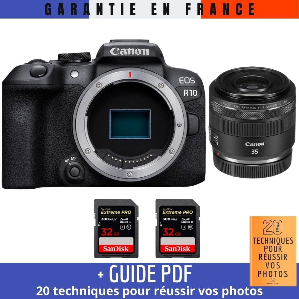 Canon EOS R10 + RF 35mm F1.8 IS Macro STM + 2 SanDisk Extreme PRO UHS II SDXC 300 MB/ + Guide PDF '20 TECHNIQUES POUR RÉUSSIR VOS PHOTOS - vue 2
