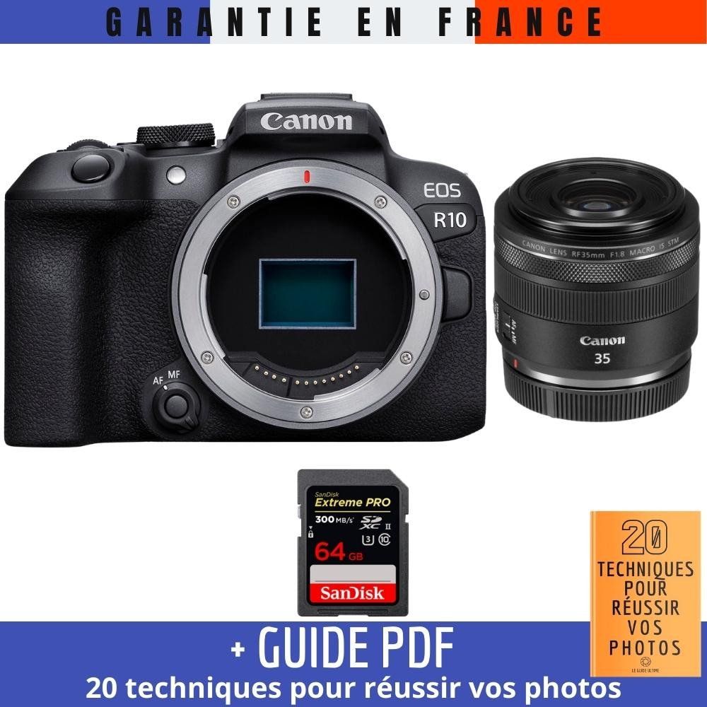 Canon EOS R10 + RF 35mm F1.8 IS Macro STM + 1 SanDisk Extreme PRO UHS II SDXC 300 MB/ + Guide PDF '20 TECHNIQUES POUR RÉUSSIR VOS PHOTOS - vue 2