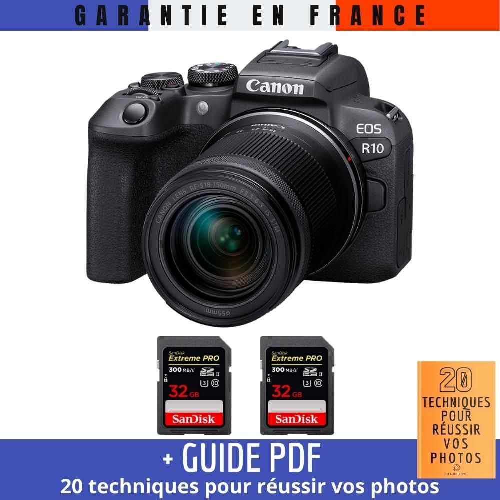Canon EOS R10 + RF 18 150mm F4.5 6.3 IS STM + 2 SanDisk Extreme PRO UHS II SDXC 300 MB/ + Guide PDF '20 TECHNIQUES POUR RÉUSSIR VOS PHOTOS - vue 2