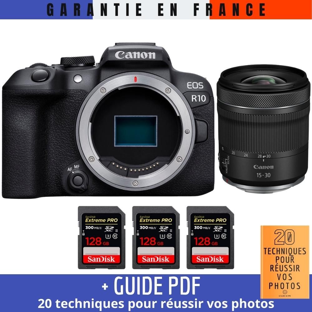 Canon EOS R10 + RF 15 30mm F4.5 6.3 IS STM + 3 SanDisk Extreme PRO UHS II SDXC 300 MB/ + Guide PDF '20 TECHNIQUES POUR RÉUSSIR VOS PHOTOS - vue 2
