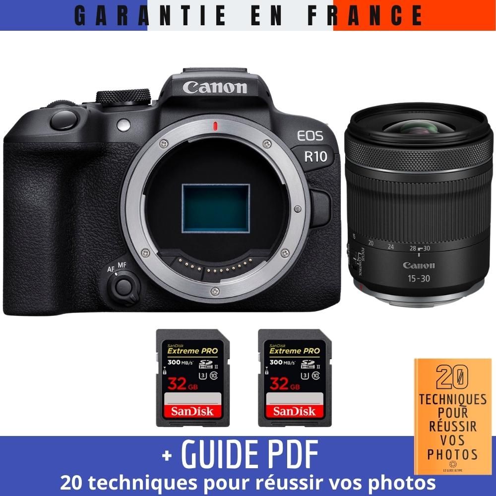 Canon EOS R10 + RF 15 30mm F4.5 6.3 IS STM + 2 SanDisk Extreme PRO UHS II SDXC 300 MB/ + Guide PDF '20 TECHNIQUES POUR RÉUSSIR VOS PHOTOS - vue 2