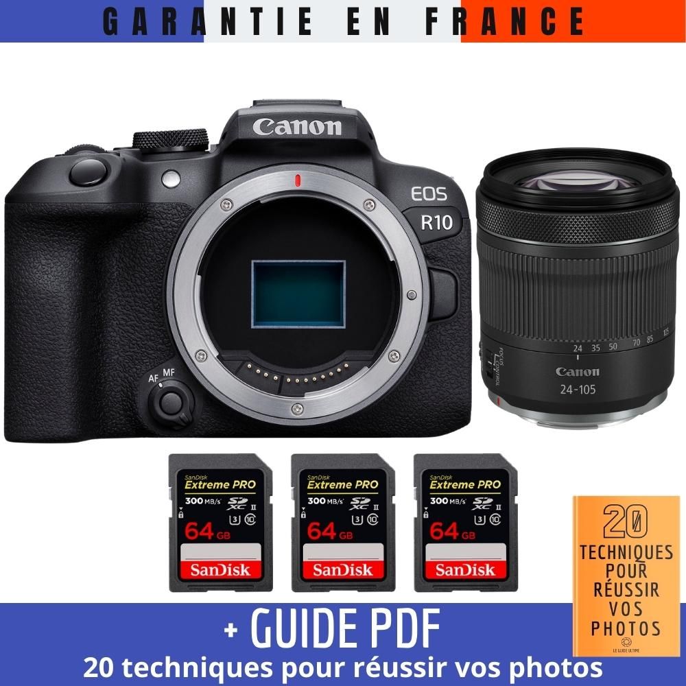 Canon EOS R10 + RF 24 105mm F4 7.1 IS STM + 3 SanDisk Extreme PRO UHS II SDXC 300 MB/ + Guide PDF '20 TECHNIQUES POUR RÉUSSIR VOS PHOTOS - vue 2