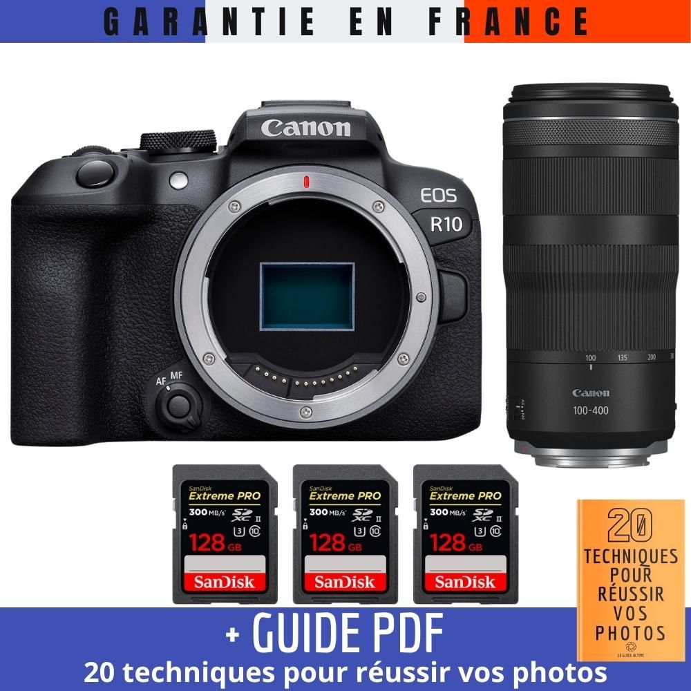 Canon EOS R10 + RF 100 400mm F5.6 8 IS USM + 3 SanDisk Extreme PRO UHS II SDXC 300 MB/ + Guide PDF '20 TECHNIQUES POUR RÉUSSIR VOS PHOTOS - vue 3