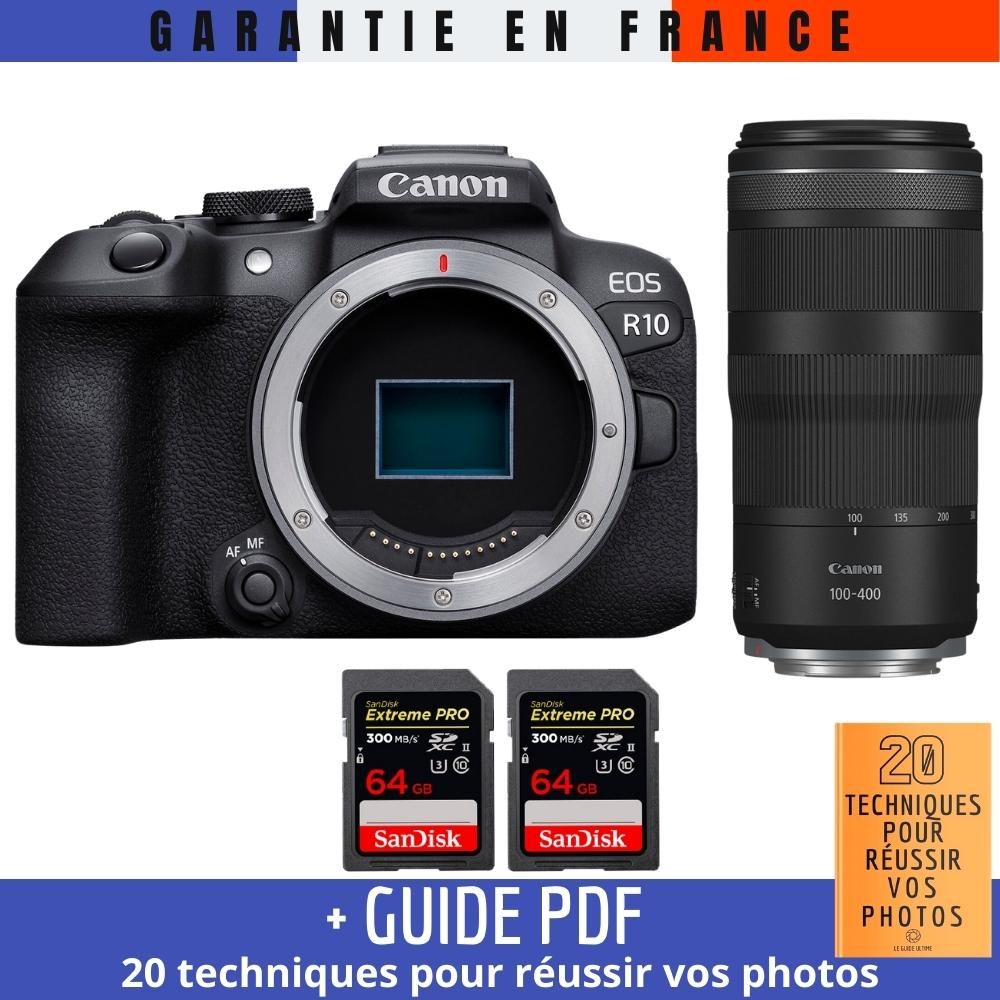 Canon EOS R10 + RF 100 400mm F5.6 8 IS USM + 2 SanDisk Extreme PRO UHS II SDXC 300 MB/ + Guide PDF '20 TECHNIQUES POUR RÉUSSIR VOS PHOTOS - vue 3