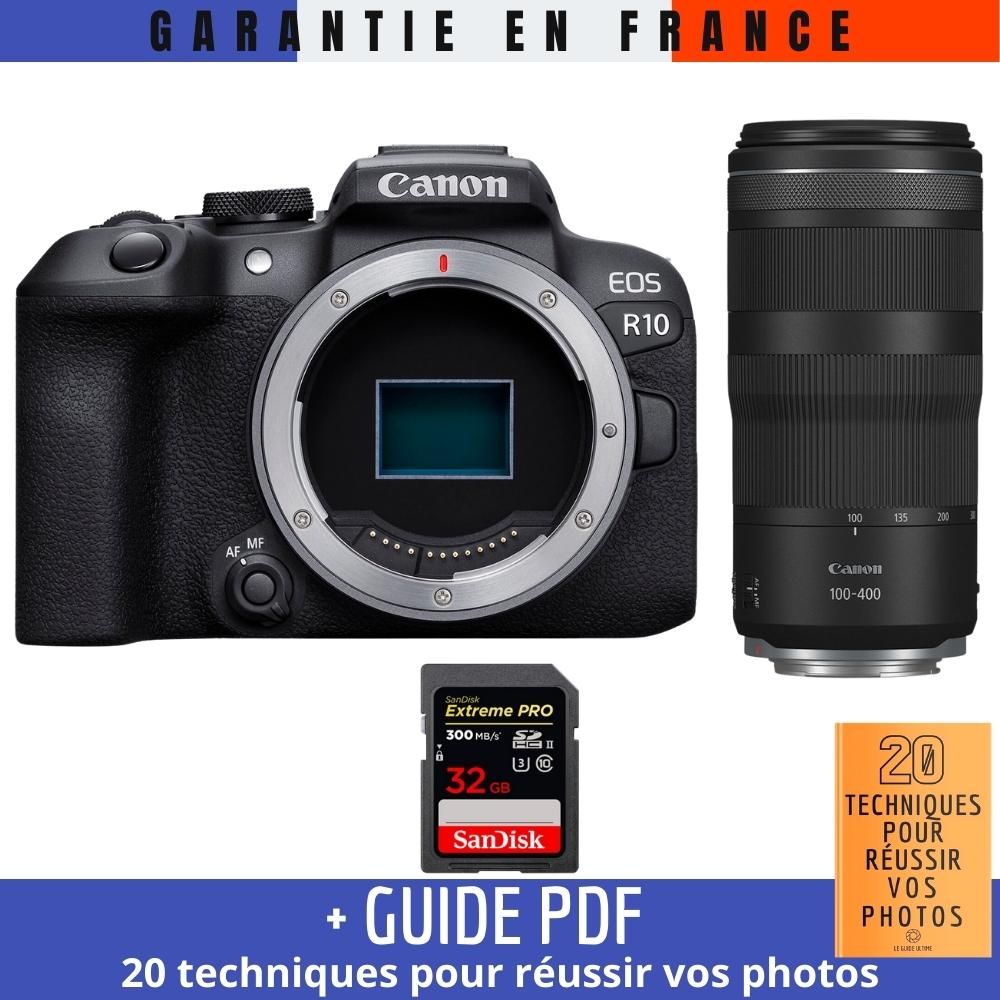 Canon EOS R10 + RF 100 400mm F5.6 8 IS USM + 1 SanDisk Extreme PRO UHS II SDXC 300 MB/ + Guide PDF '20 TECHNIQUES POUR RÉUSSIR VOS PHOTOS - vue 3