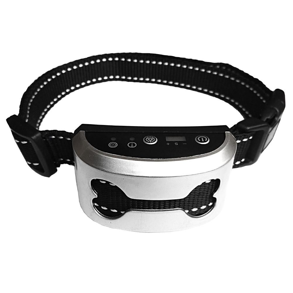 Argent - Collier Anti Aboiement Pour Chien, Étanche Ipx4, Auto Humain, Amélioré, Anti Aboiement, Rechargeable, 3 Modes'entraînement, Facile À Utiliser