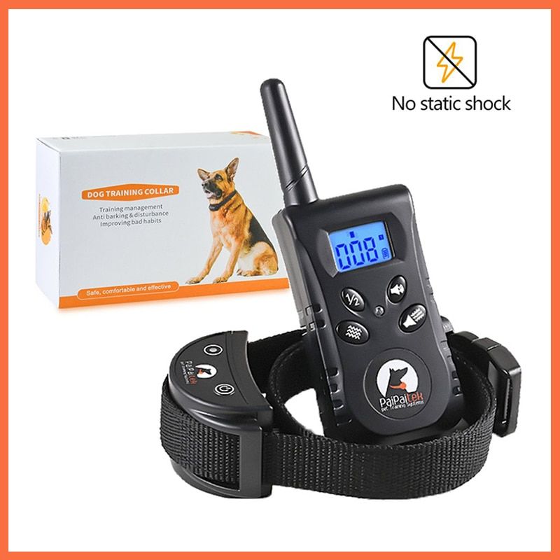 Collier'entraînement Pour Chien 520v 1, Avec Télécommande, Rechargeable, Vibration, Pour Aboyer, Avec Télécommande