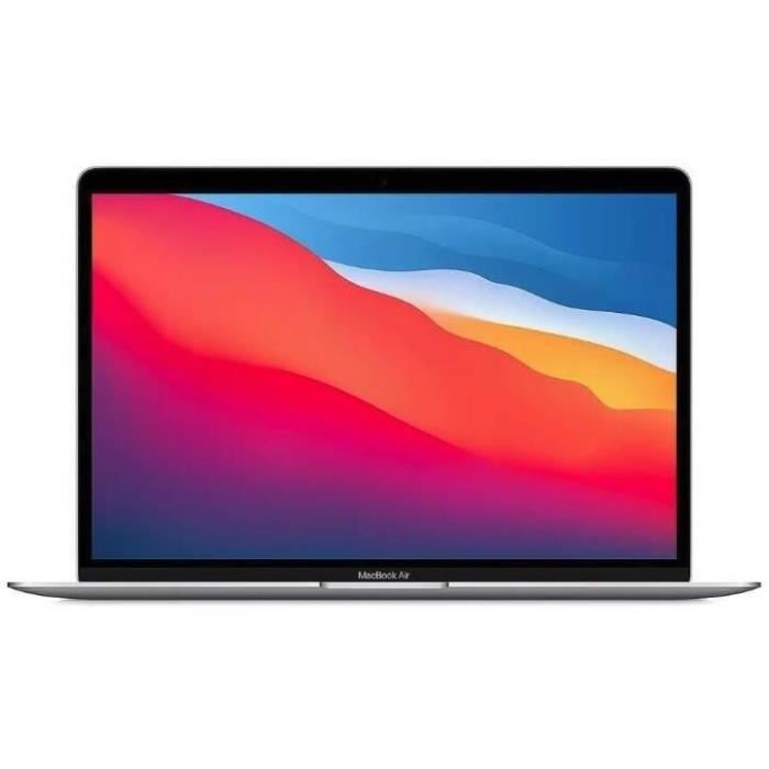 MacBook Air 13"Apple M1 3,2 Ghz 8 Go 256 Go SSD Argent (2020) - Batterie Neuve - Reconditionné - Etat correct