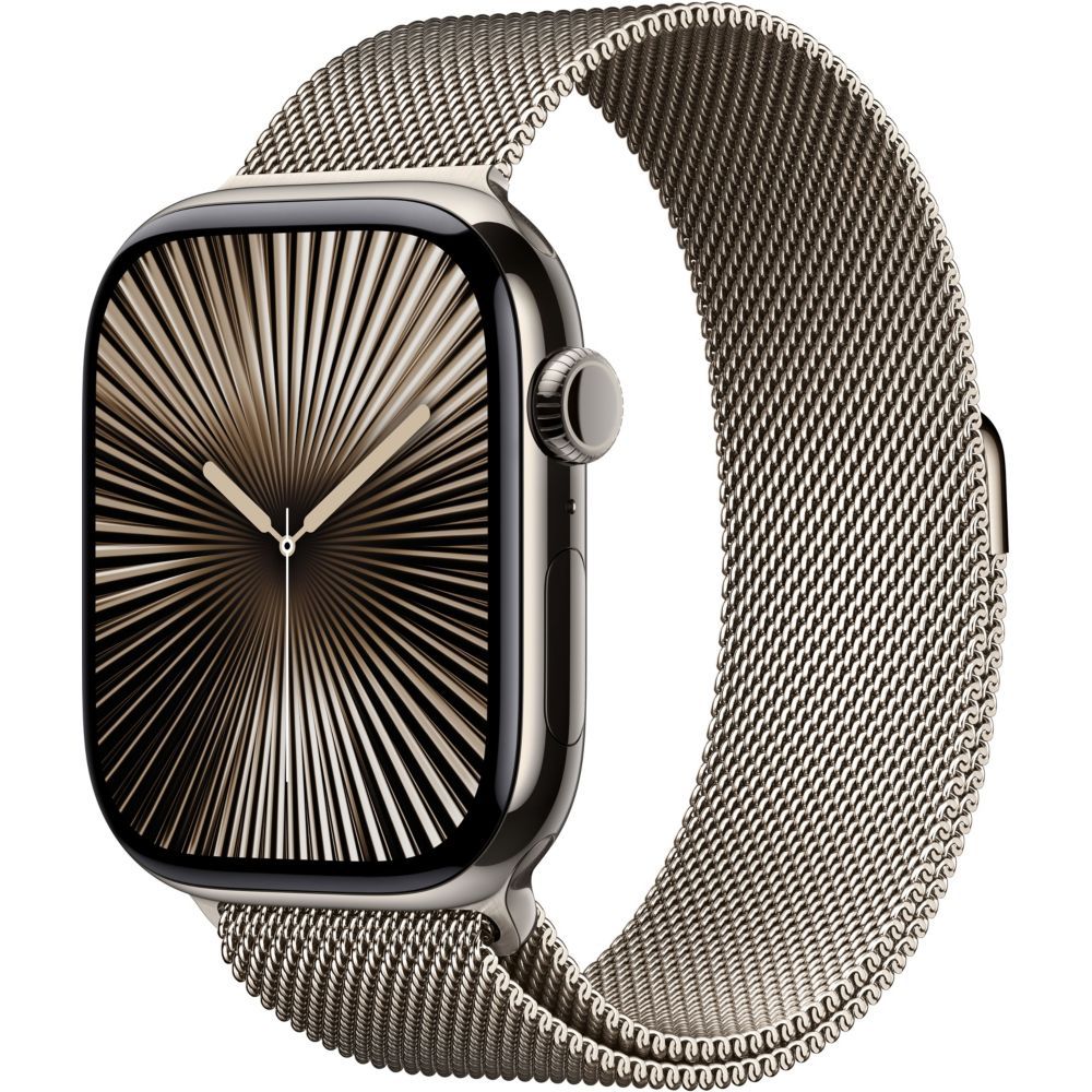 Apple Watch Series 10 GPS + Cellular - Boîtier Titane 46 mm Finition Naturel - Taille S/M