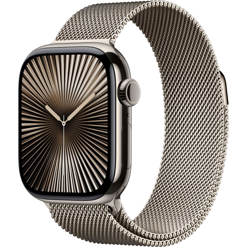 Apple Watch Series 10 GPS + Cellular - Boîtier Titane 42 mm Finition Naturel - Boucle