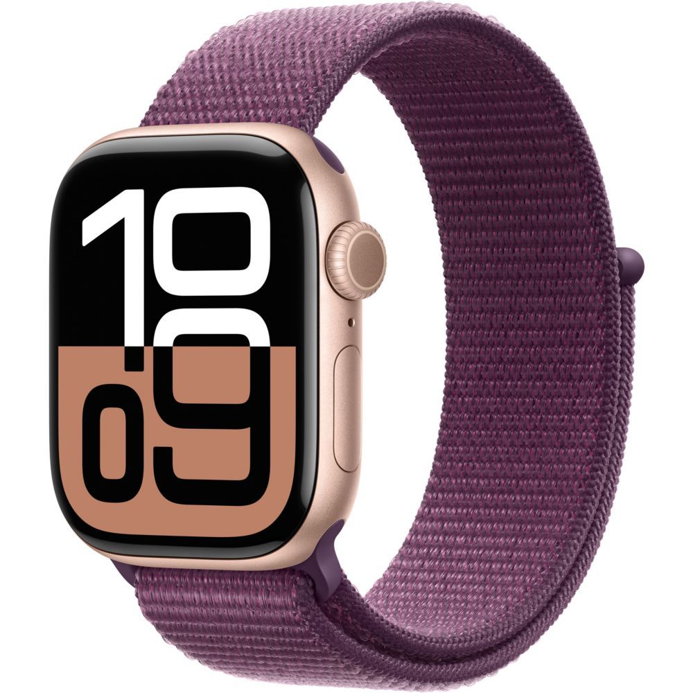 Apple Watch Series 10 GPS + Cellular - Boîtier Aluminium 42 mm Finition Or Rose - Boucle