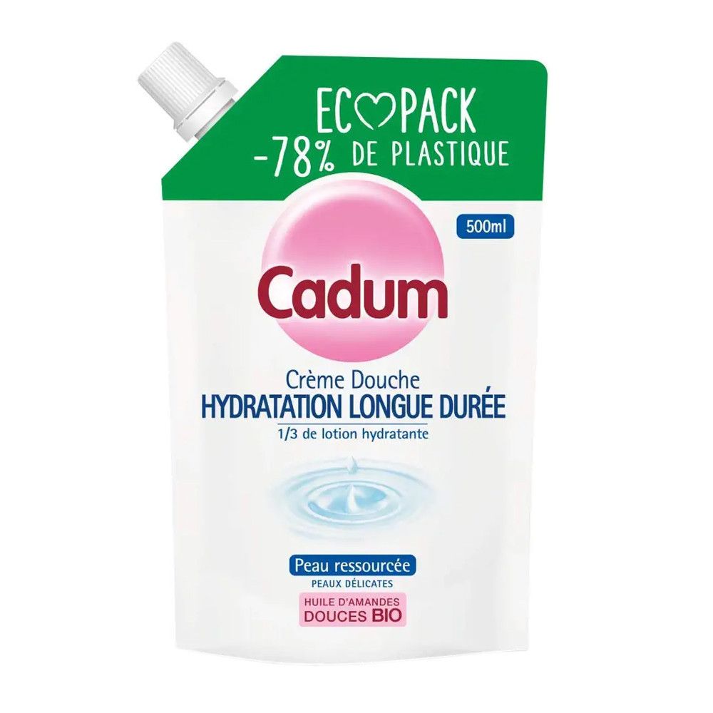Gel Douche Hydratation Huile D'amande Douce Bio Cadum La Recharge De 500ml - vue 6