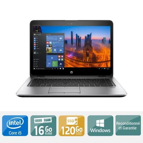 HP Ordinateur Portable HP Elitebook 840 G3 Core i5 16 Go Ram 120 Go Disque Dur SSD