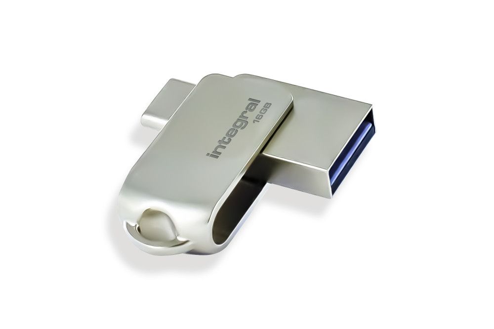 Integral 360-C Dual - Clé USB - 16 Go - USB 3.2 Gen 1 / USB-C