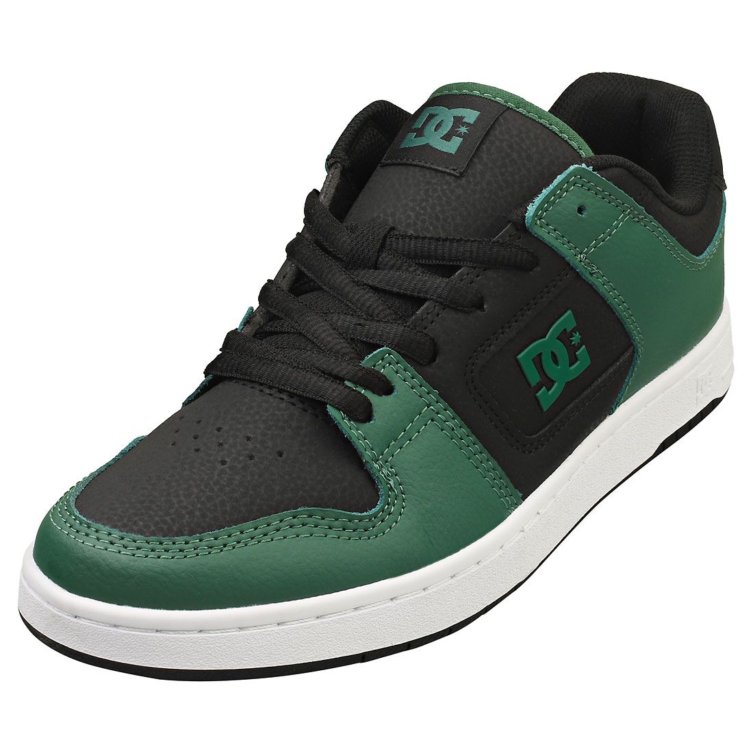 Dc Shoes - Manteca 4 Baskets De Skate En Cuir Noir Et Vert Homme - 43