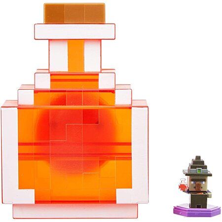 Minecraft Mallette De Transport Potion Avec Mini Figurine Sorcière Exclusive Inspirée Du Jeu Vidéo