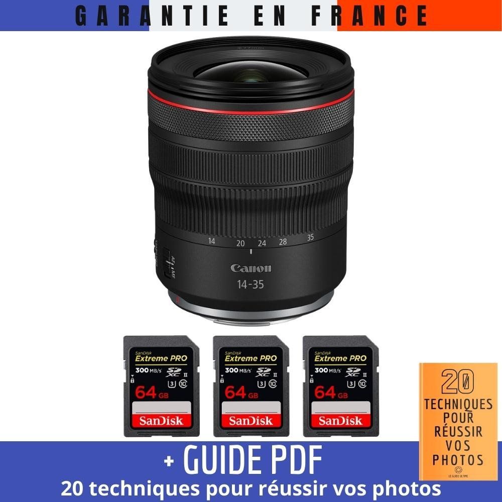 Canon RF 14 35mm f/ IS USM + 3 SanDisk Extreme PRO UHS II SDXC 300 MB/ + Guide PDF '20 TECHNIQUES POUR RÉUSSIR VOS PHOTOS - vue 2