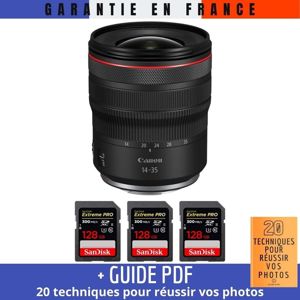Canon RF 14 35mm f/ IS USM + 3 SanDisk Extreme PRO UHS II SDXC 300 MB/ + Guide PDF '20 TECHNIQUES POUR RÉUSSIR VOS PHOTOS - vue 3