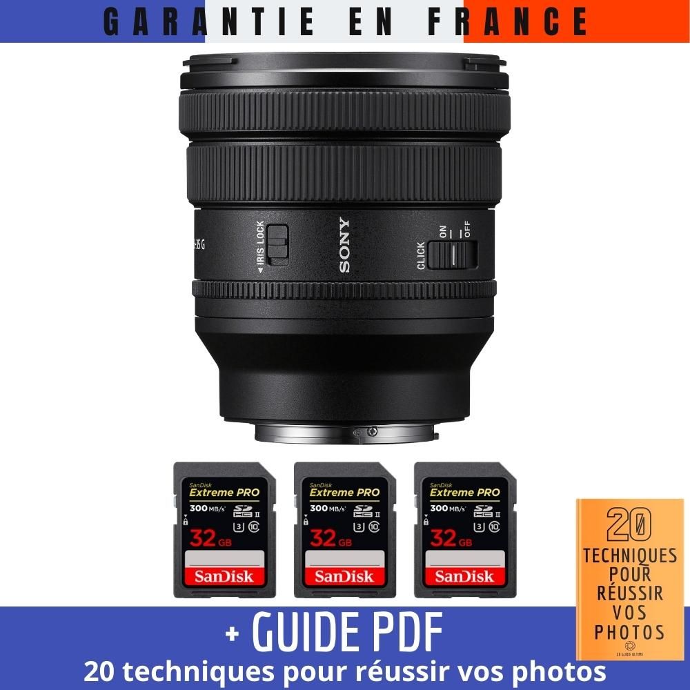 Sony FE 16 35mm PZ F4 G + 3 SanDisk Extreme PRO UHS II SDXC 300 MB/ + Guide PDF '20 TECHNIQUES POUR RÉUSSIR VOS PHOTOS