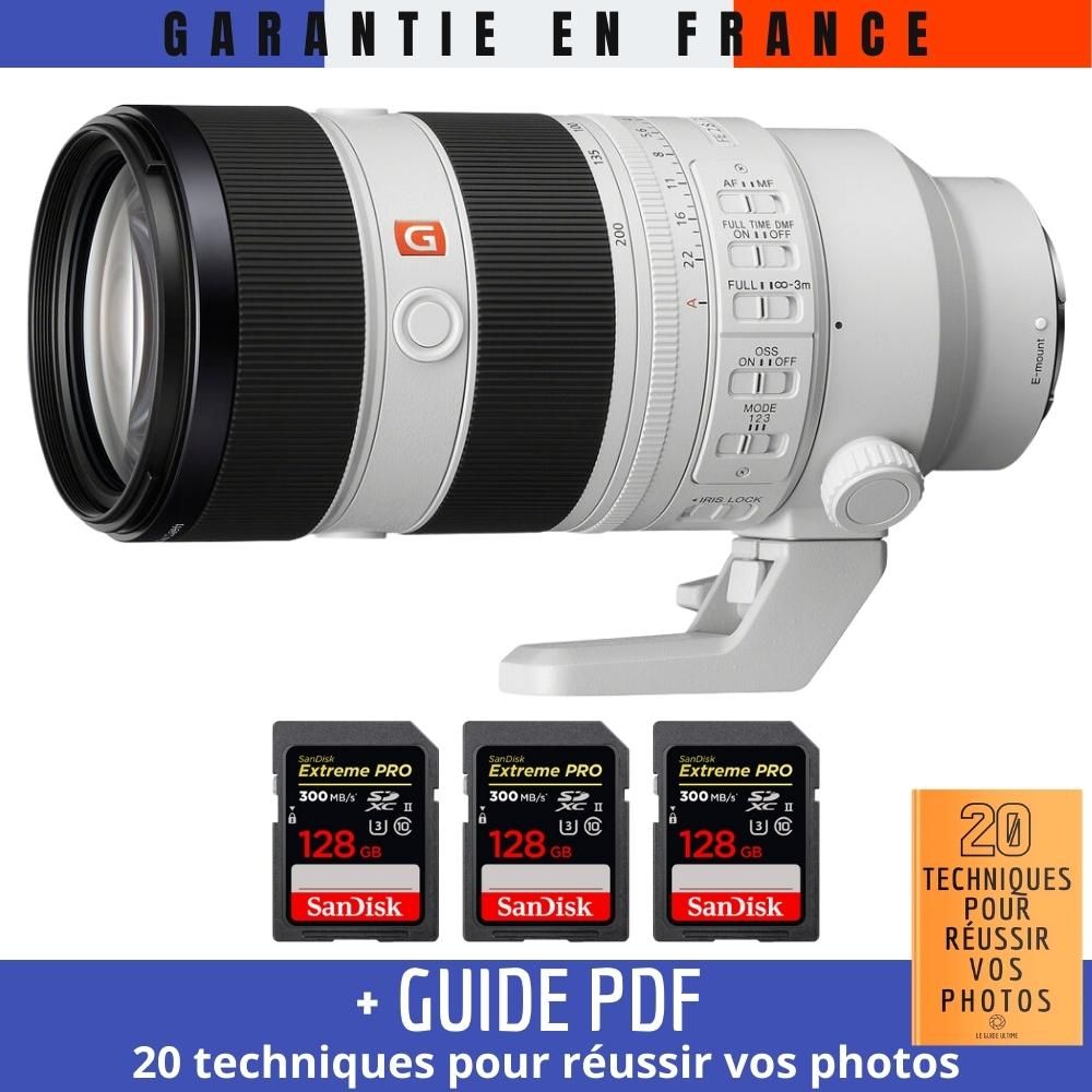 Sony FE 70 200mm F2.8 GM OSS II + 3 SanDisk Extreme PRO UHS II SDXC 300 MB/ + Guide PDF '20 TECHNIQUES POUR RÉUSSIR VOS PHOTOS