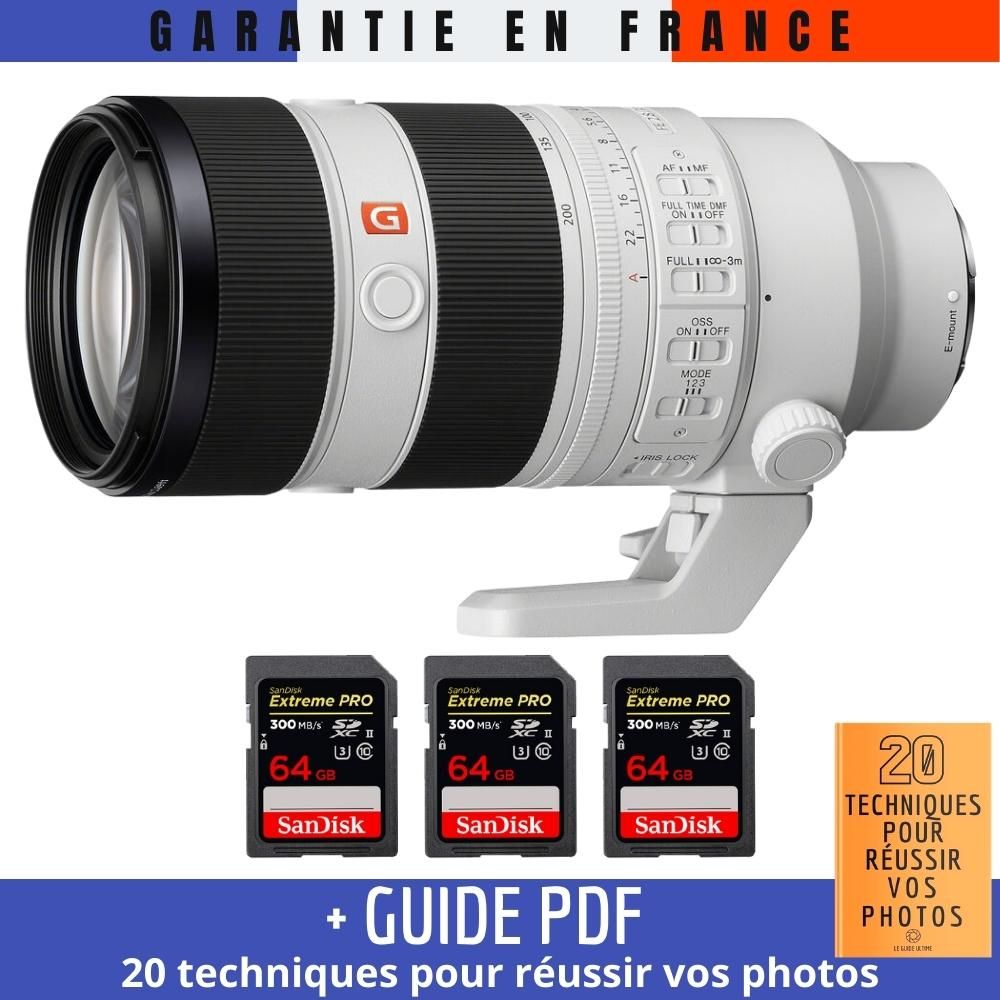 Sony FE 70 200mm F2.8 GM OSS II + 3 SanDisk Extreme PRO UHS II SDXC 300 MB/ + Guide PDF '20 TECHNIQUES POUR RÉUSSIR VOS PHOTOS - vue 2