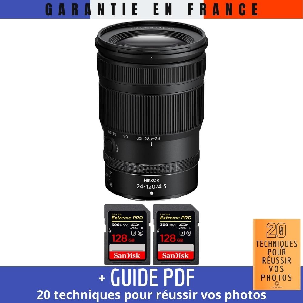 Nikon Z 24 120mm F4 + 2 SanDisk Extreme PRO UHS II SDXC 300 MB/ + Guide PDF '20 TECHNIQUES POUR RÉUSSIR VOS PHOTOS