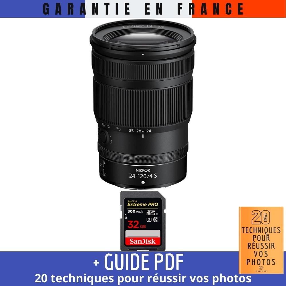 Nikon Z 24 120mm F4 + 1 SanDisk Extreme PRO UHS II SDXC 300 MB/ + Guide PDF '20 TECHNIQUES POUR RÉUSSIR VOS PHOTOS