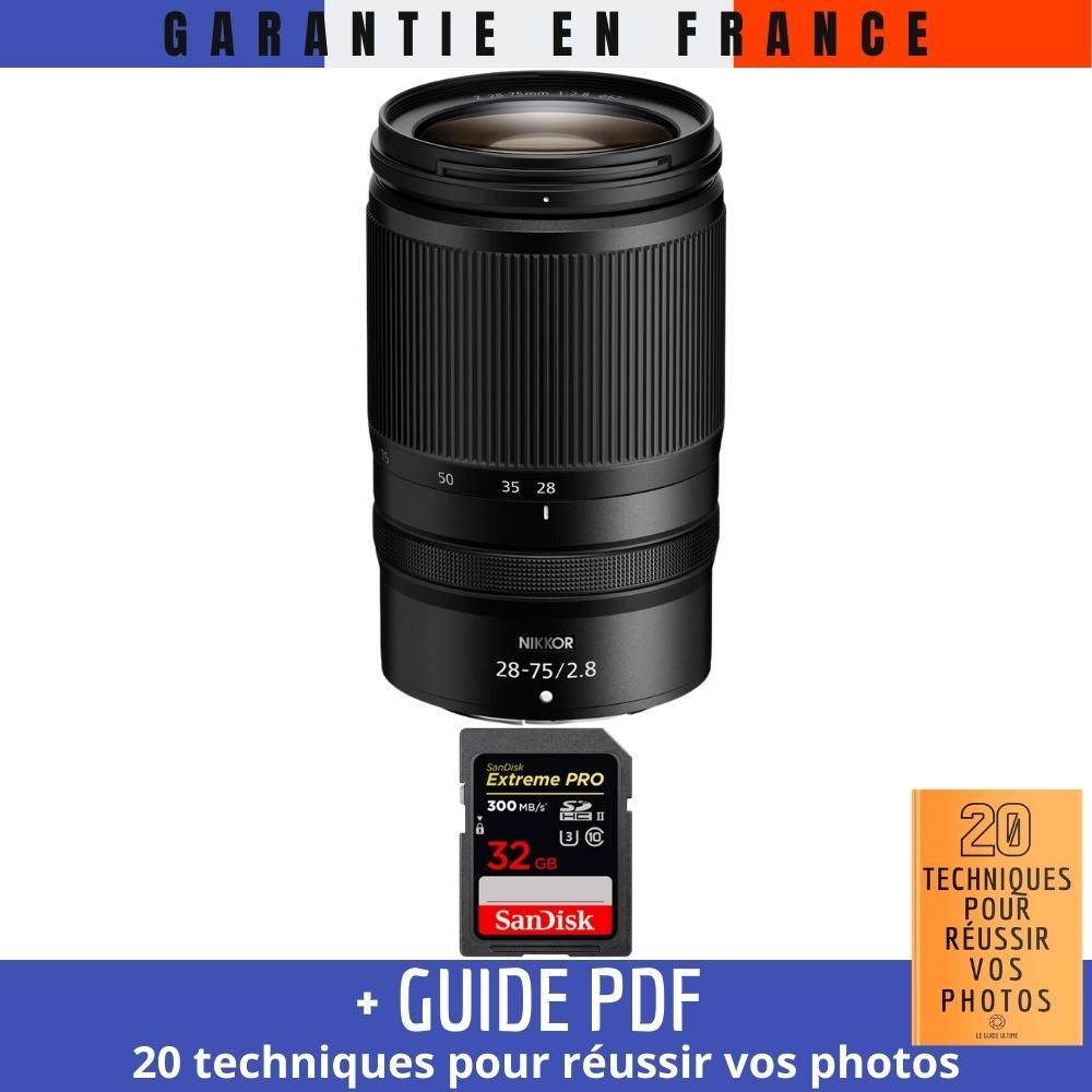 Nikon Z 28 75mm F2.8 + 1 SanDisk Extreme PRO UHS II SDXC 300 MB/ + Guide PDF '20 TECHNIQUES POUR RÉUSSIR VOS PHOTOS