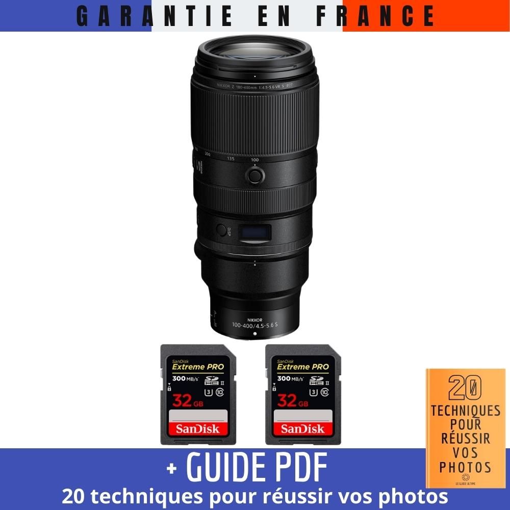 Nikon Z 100 400mm F4.5 5.6 VR + 2 SanDisk Extreme PRO UHS II SDXC 300 MB/ + Guide PDF '20 TECHNIQUES POUR RÉUSSIR VOS PHOTOS - vue 2