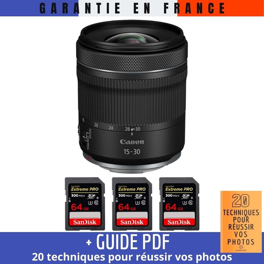 Canon RF 15 30mm F4.5 6.3 IS STM + 3 SanDisk Extreme PRO UHS II SDXC 300 MB/ + Guide PDF '20 TECHNIQUES POUR RÉUSSIR VOS PHOTOS - vue 2