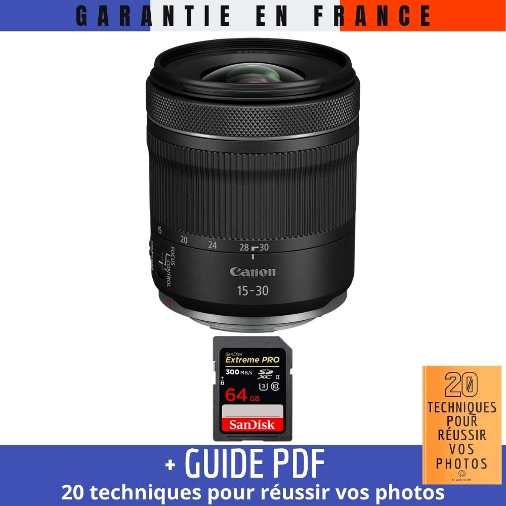 Canon RF 15 30mm F4.5 6.3 IS STM + 1 SanDisk Extreme PRO UHS II SDXC 300 MB/ + Guide PDF '20 TECHNIQUES POUR RÉUSSIR VOS PHOTOS - vue 2