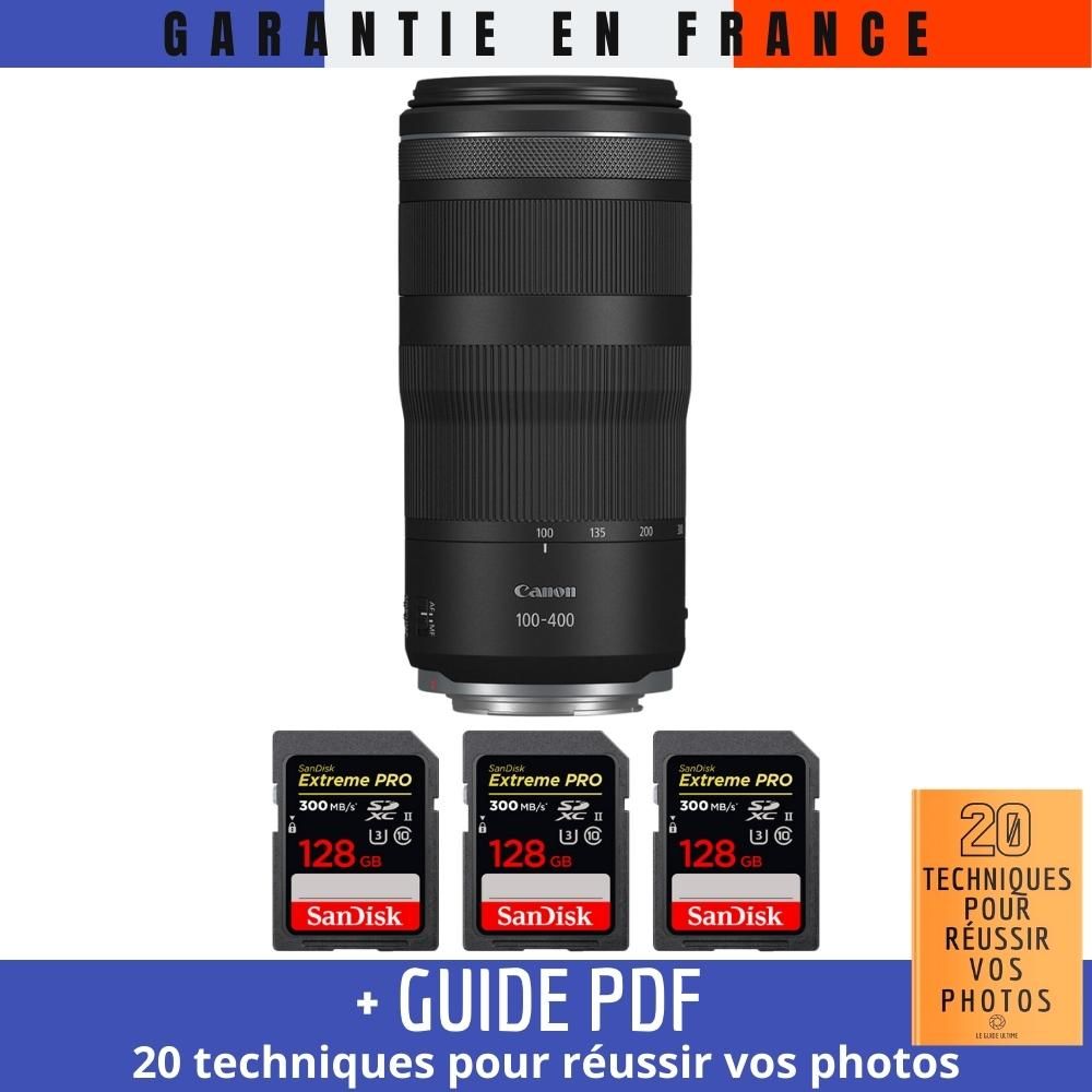 Canon RF 100 400mm f5.6 8 IS USM + 3 SanDisk Extreme PRO UHS II SDXC 300 MB/ + Guide PDF '20 TECHNIQUES POUR RÉUSSIR VOS PHOTOS - vue 3