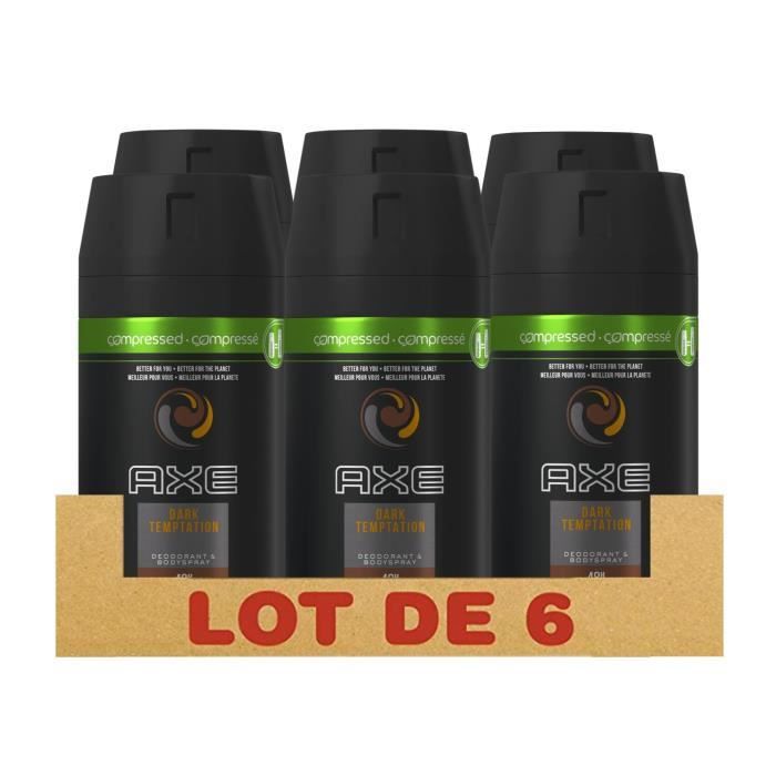 Axe Déodorant Homme Bodyspray Compressé Temptation 48 h lot de 6x100ml - vue 8