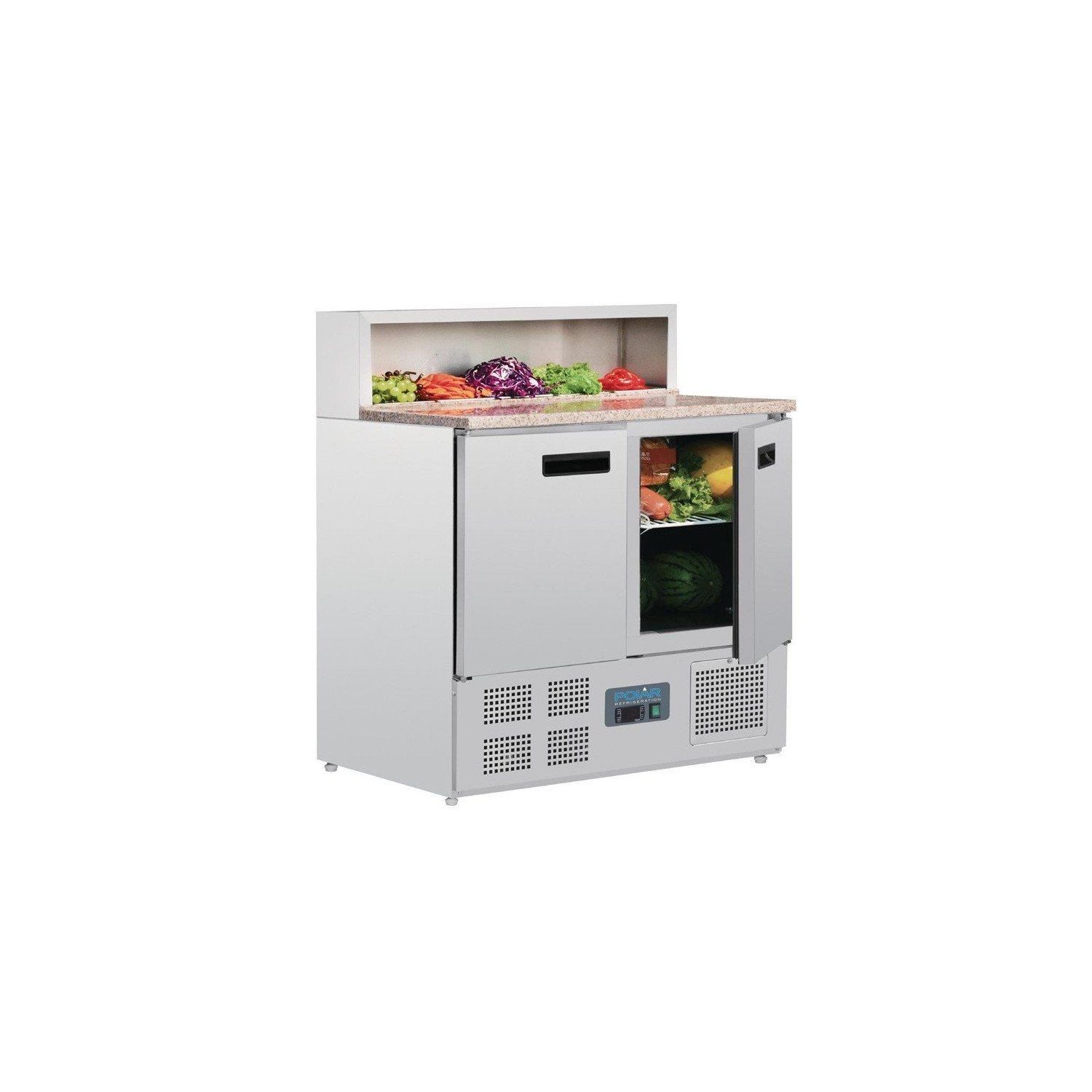 Comptoir réfrigéré de préparation 288 Litres 5 x GN 16 P 150 mm 220 V MONO