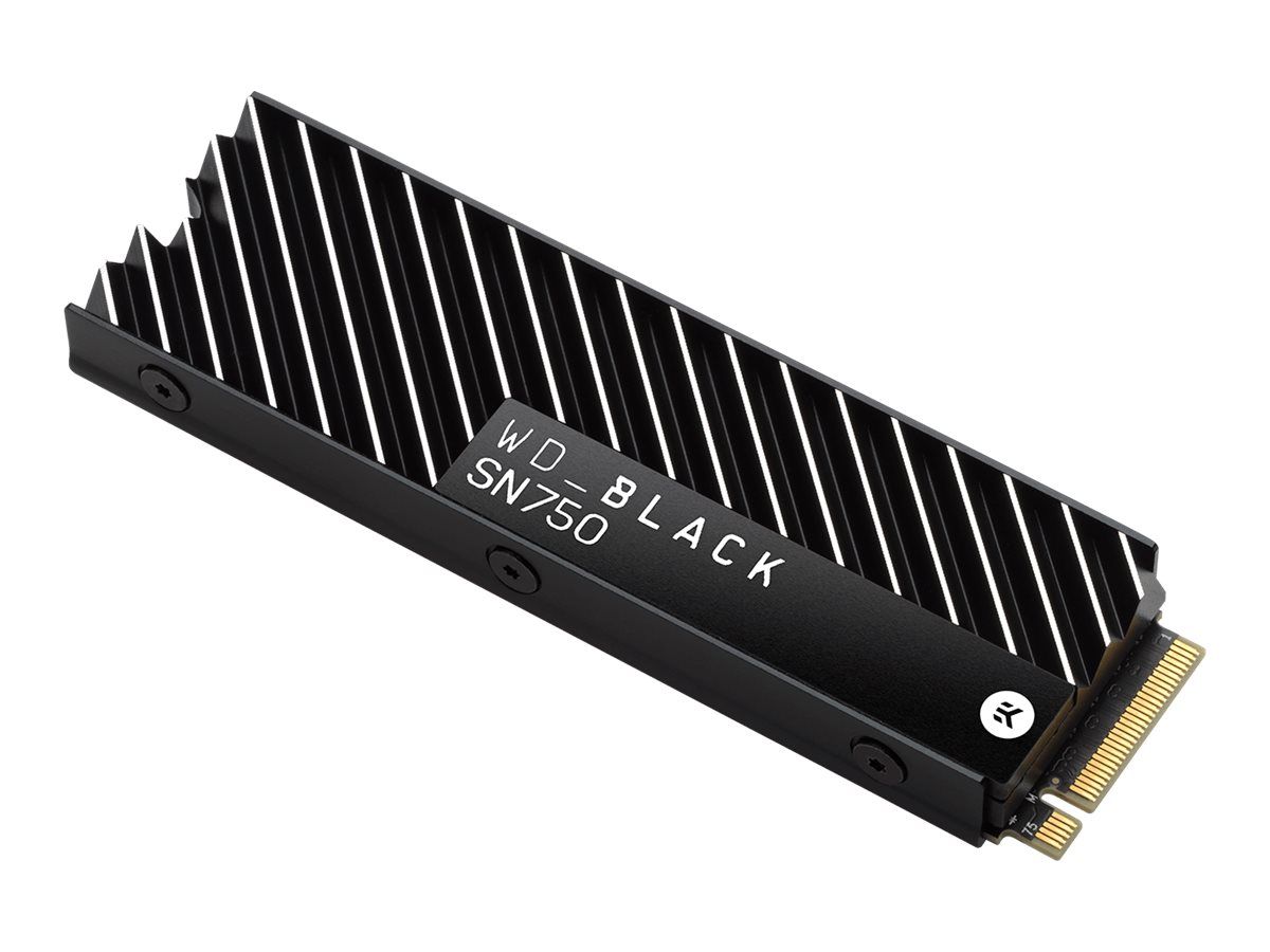 WD Black SN750 NVMe SSD WDS500G3XHC-00SJG0 - SSD - 500 Go - interne - M.2 2280 - PCIe 3.0 x4 (NVMe) - dissipateur de chaleur intégré