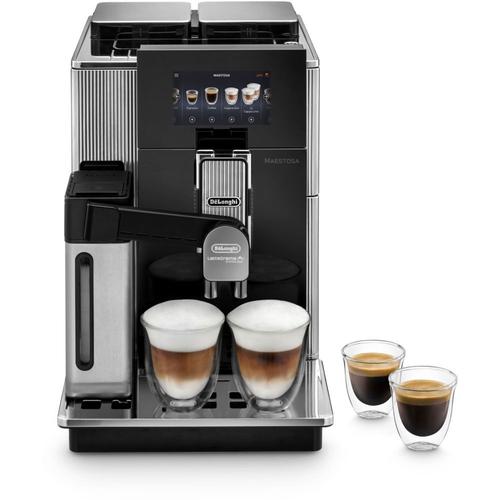 De'Longhi Maestosa Epam960.75.Glm - Machine à Caf㩠Automatique Avec Buse Vapeur "Cappuccino" - 19 Bar - 14 Tasses - Verre Inox/Noir