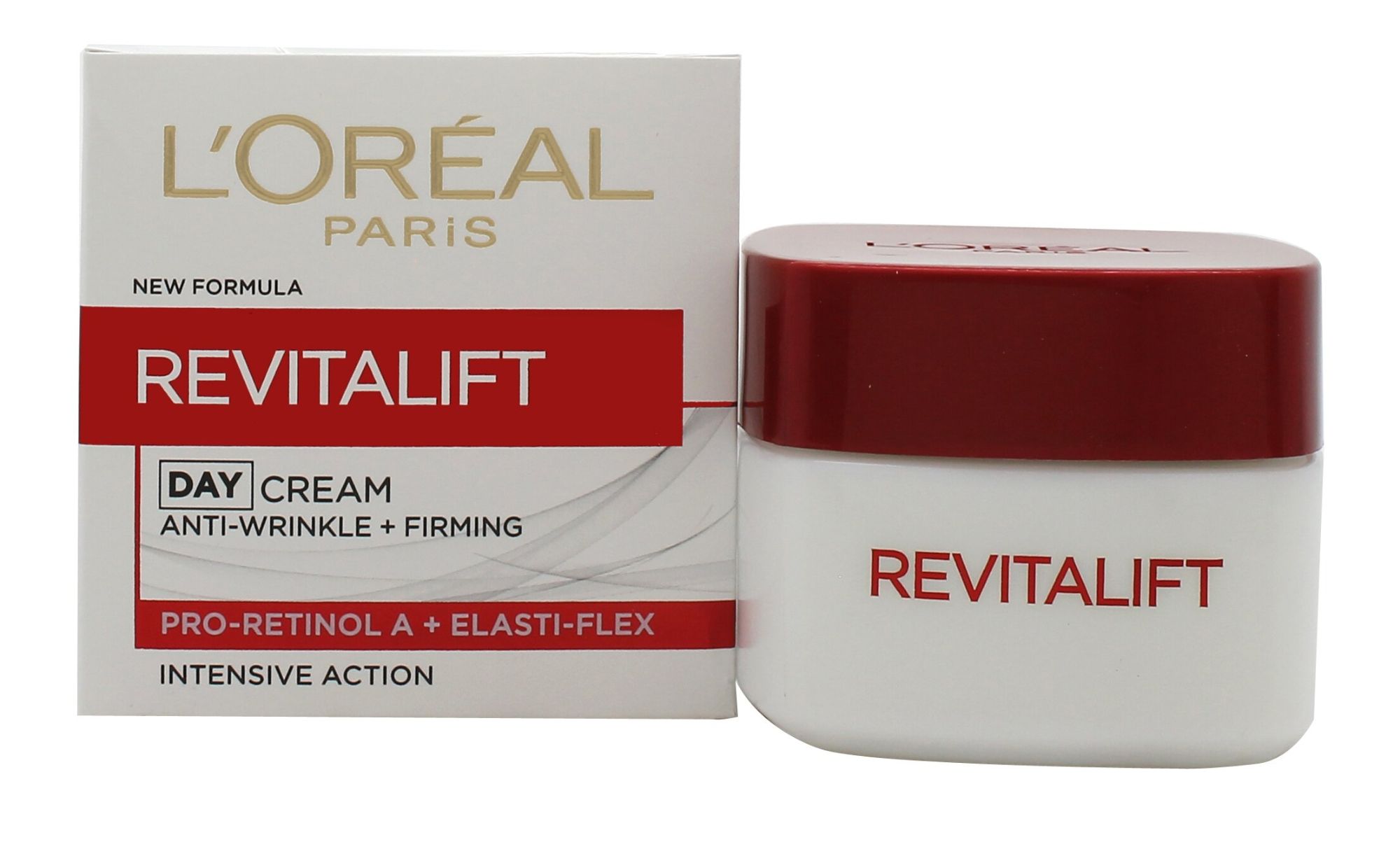 Crème de jour hydratante Revitalift 'Oréal Paris réduit 'apparence des rides raffermit hydrate et hydrate la peau pro rétinol et élastipeptides 50 ml 'emballage peut varier