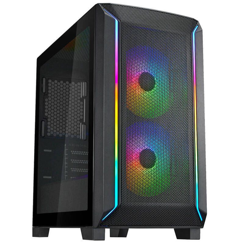 Silverstone Fara 312 Micro atx gehäuse Tempered Glass Schwarz